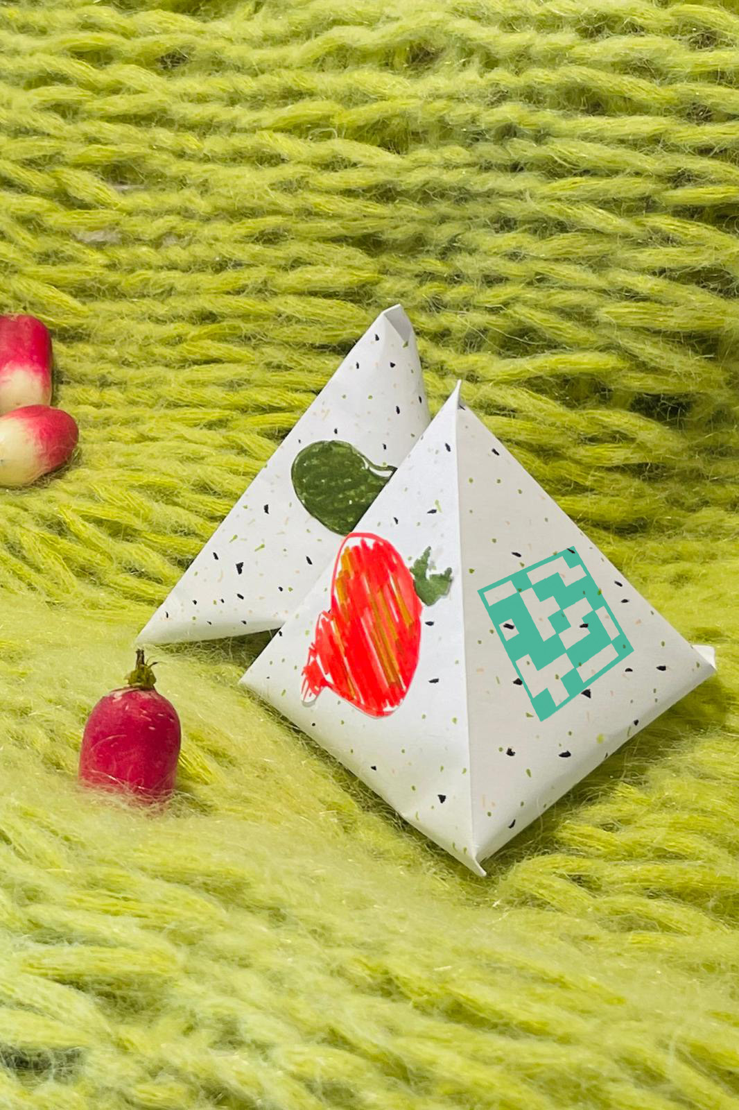 Design d'un poster avec QR code pour l'application Plant Eat.